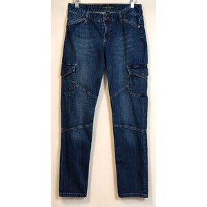 LAUREN RALPH LAUREN Cargo Utility Carpenter Denim Y2K Straight Jeans Women's 6